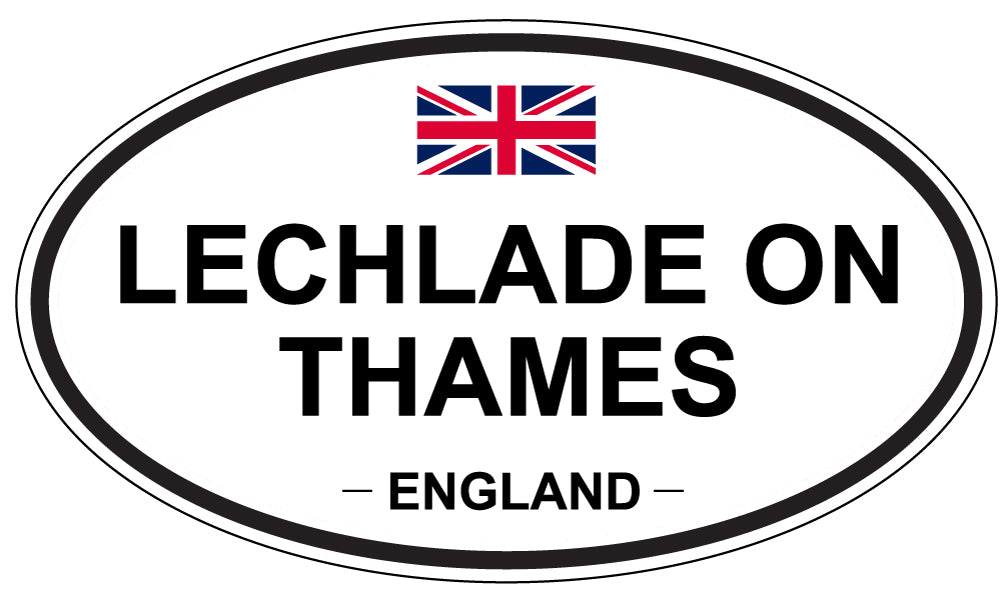 LECHLADE ON THAMES, ENGLAND - Oval Sticker