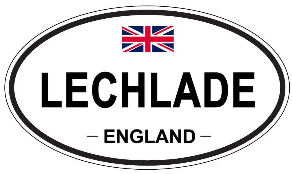 LECHLADE, ENGLAND - Oval Sticker