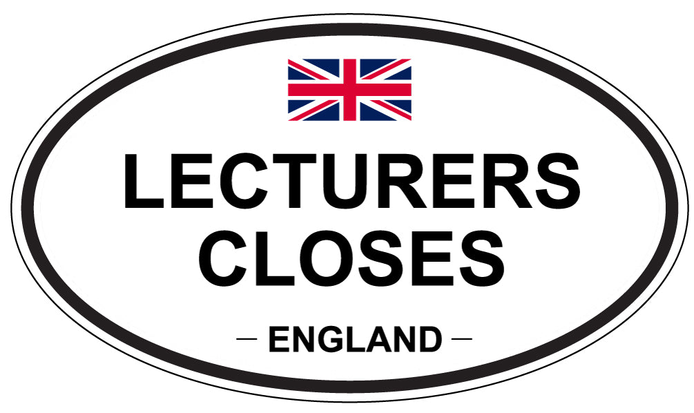 LECTURERS CLOSES, ENGLAND - Oval Sticker