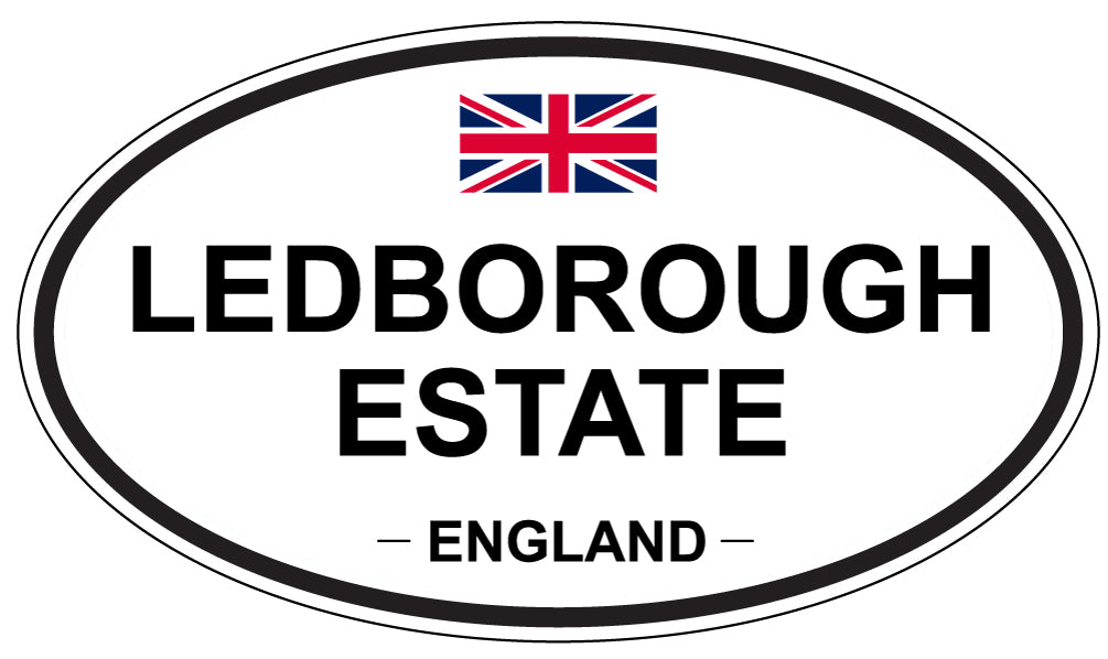 LEDBOROUGH ESTATE, ENGLAND - Oval Sticker