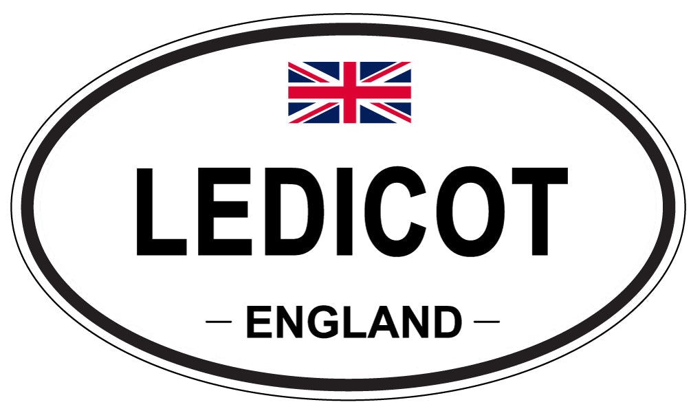 LEDICOT, ENGLAND - Oval Sticker