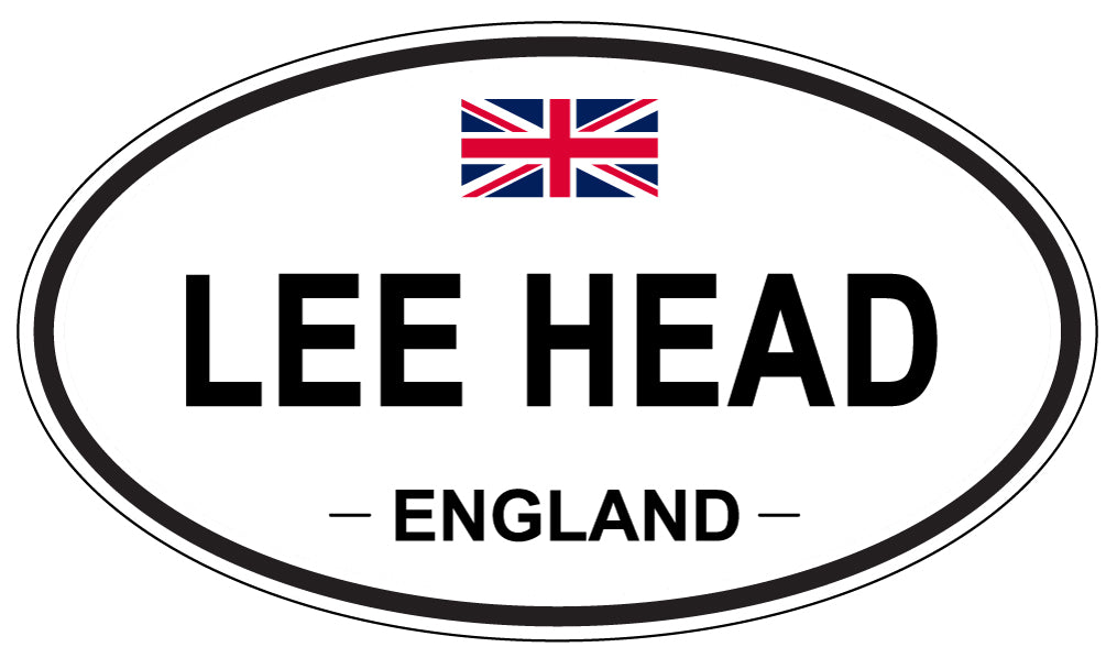 LEE HEAD, ENGLAND - Oval Sticker