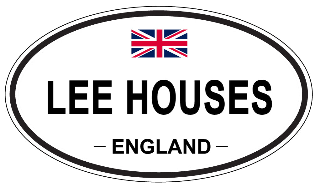 LEE HOUSES, ENGLAND - Oval Sticker
