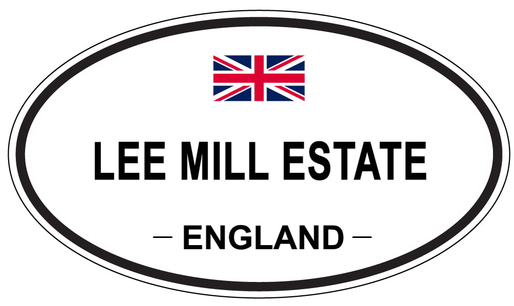 LEE MILL ESTATE, ENGLAND - Oval Sticker