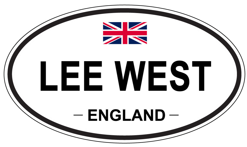 LEE WEST, ENGLAND - Oval Sticker