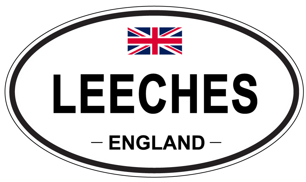 LEECHES, ENGLAND - Oval Sticker