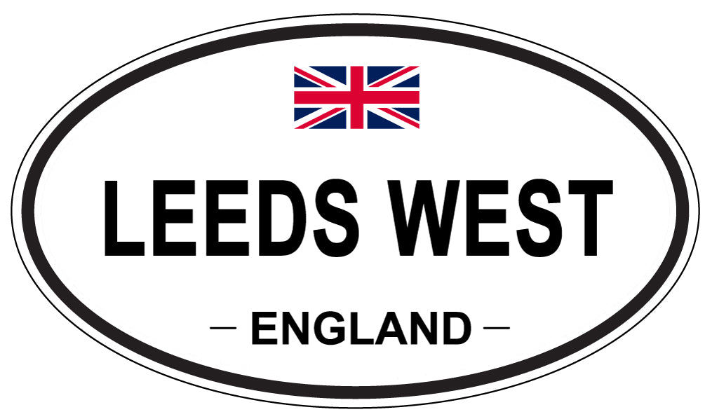 LEEDS WEST, England - Oval Magnet