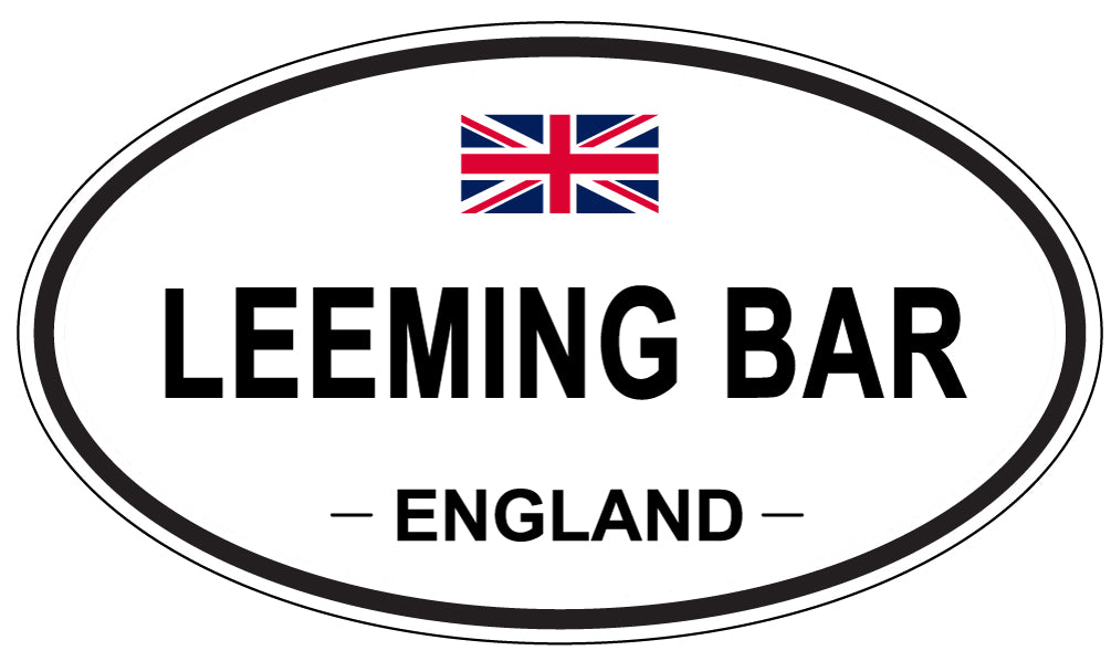 LEEMING BAR, ENGLAND - Oval Sticker