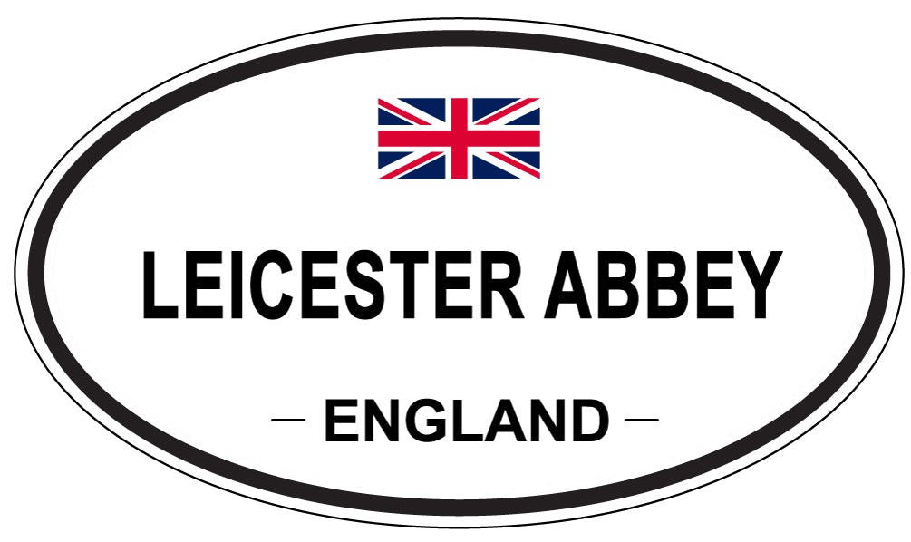 LEICESTER ABBEY, ENGLAND - Oval Sticker