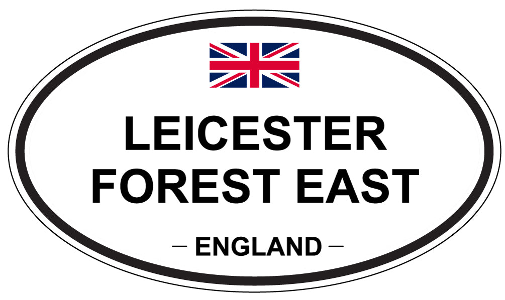 LEICESTER FOREST EAST, ENGLAND - Oval Sticker