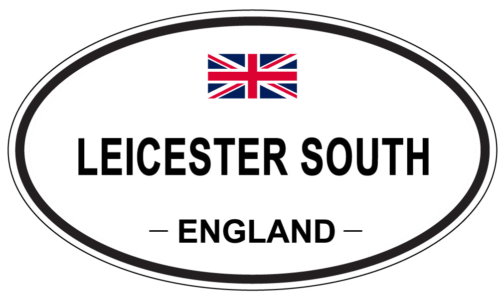LEICESTER SOUTH, ENGLAND - Oval Sticker