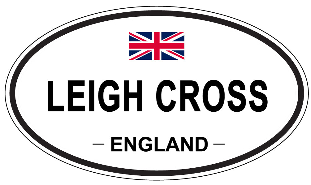 LEIGH CROSS, ENGLAND - Oval Sticker