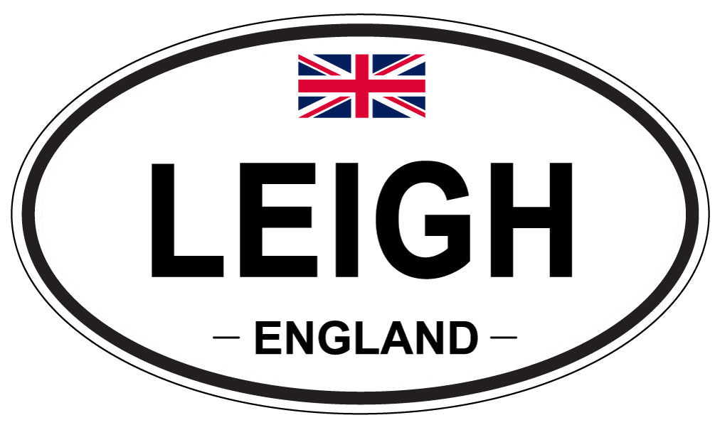 LEIGH, ENGLAND - Oval Sticker
