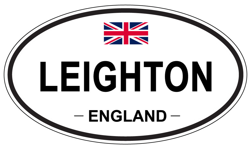 LEIGHTON, ENGLAND - Oval Sticker