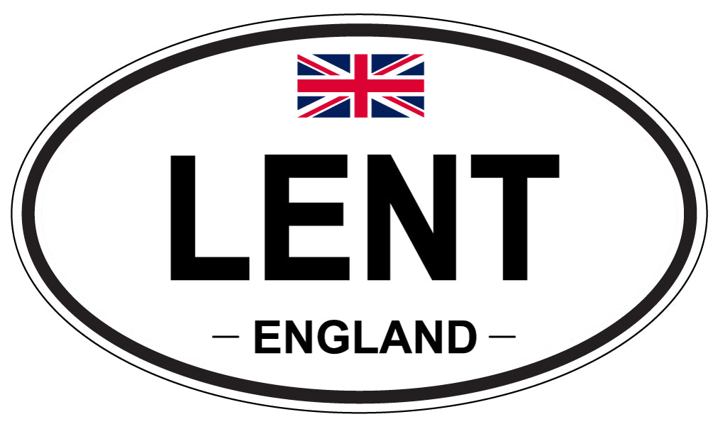 LENT, ENGLAND - Oval Sticker