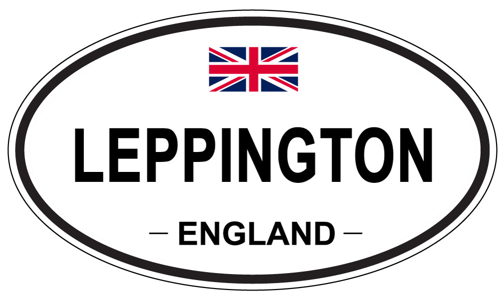LEPPINGTON, ENGLAND - Oval Sticker