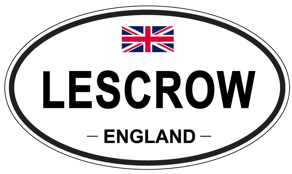 LESCROW, ENGLAND - Oval Sticker