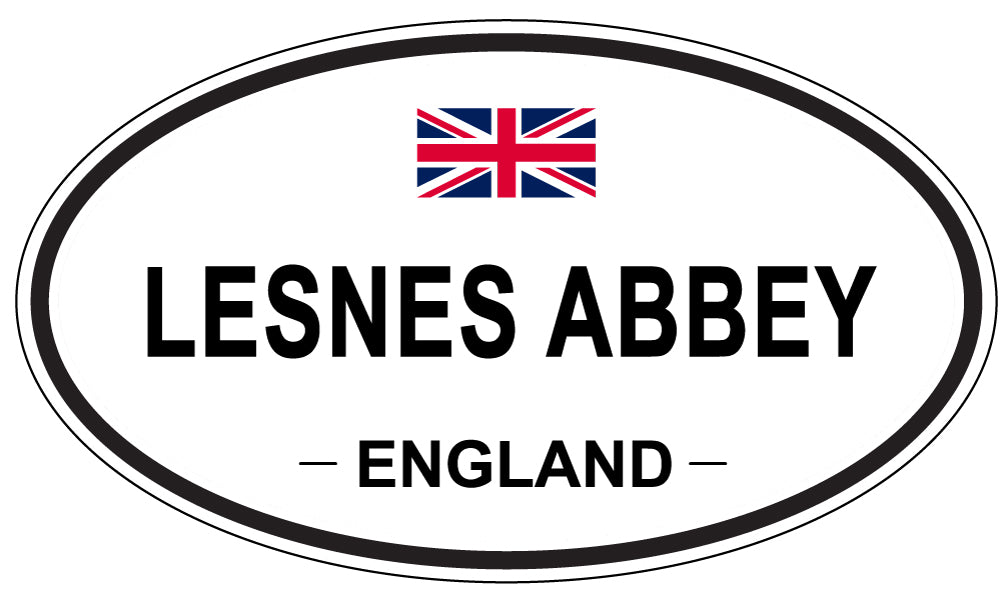 LESNES ABBEY, ENGLAND - Oval Sticker