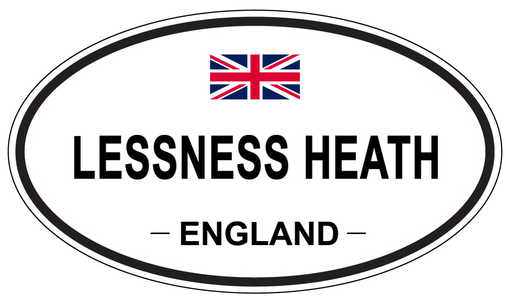 LESSNESS HEATH, ENGLAND - Oval Sticker
