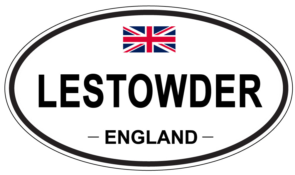 LESTOWDER, ENGLAND - Oval Sticker