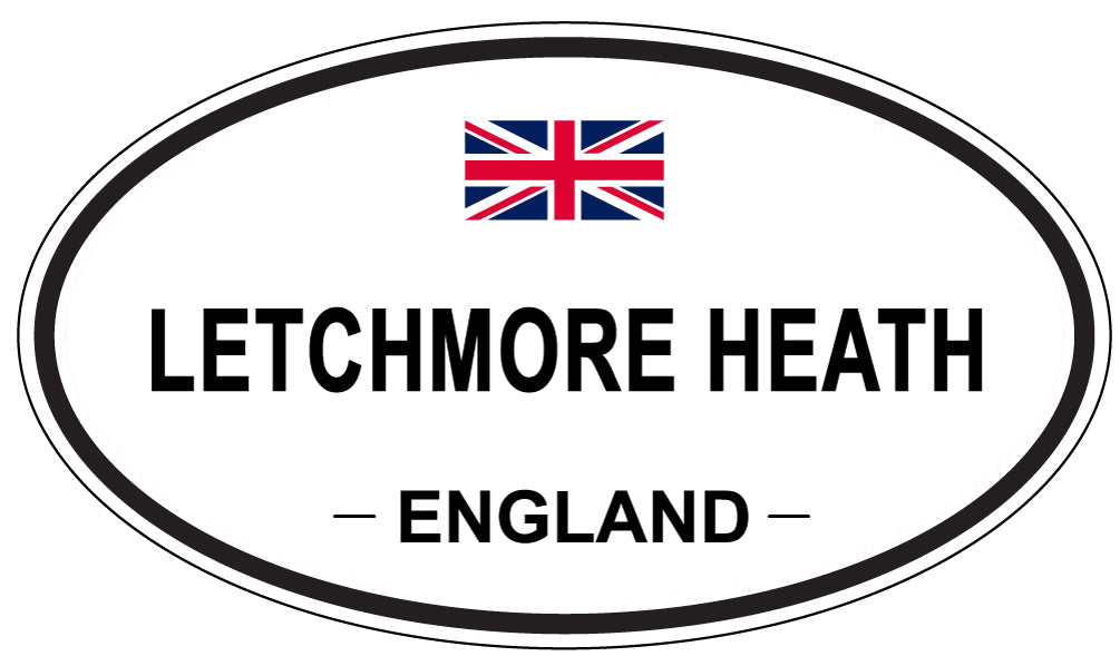 LETCHMORE HEATH, ENGLAND - Oval Sticker