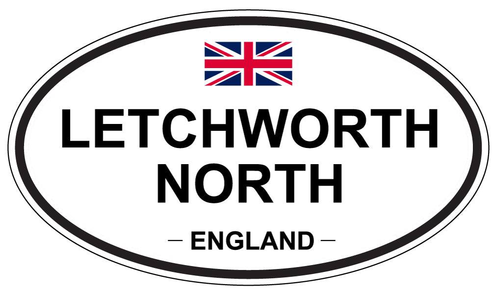 LETCHWORTH NORTH, ENGLAND - Oval Sticker