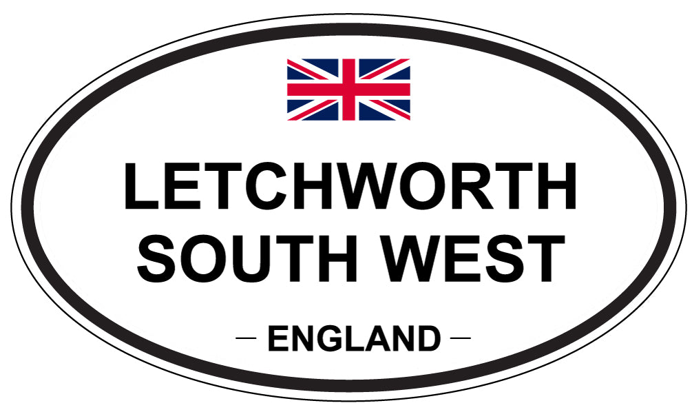 LETCHWORTH SOUTH WEST, ENGLAND - Oval Sticker
