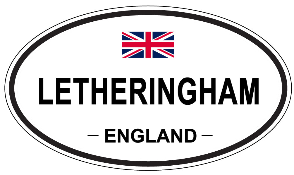 LETHERINGHAM, ENGLAND - Oval Sticker
