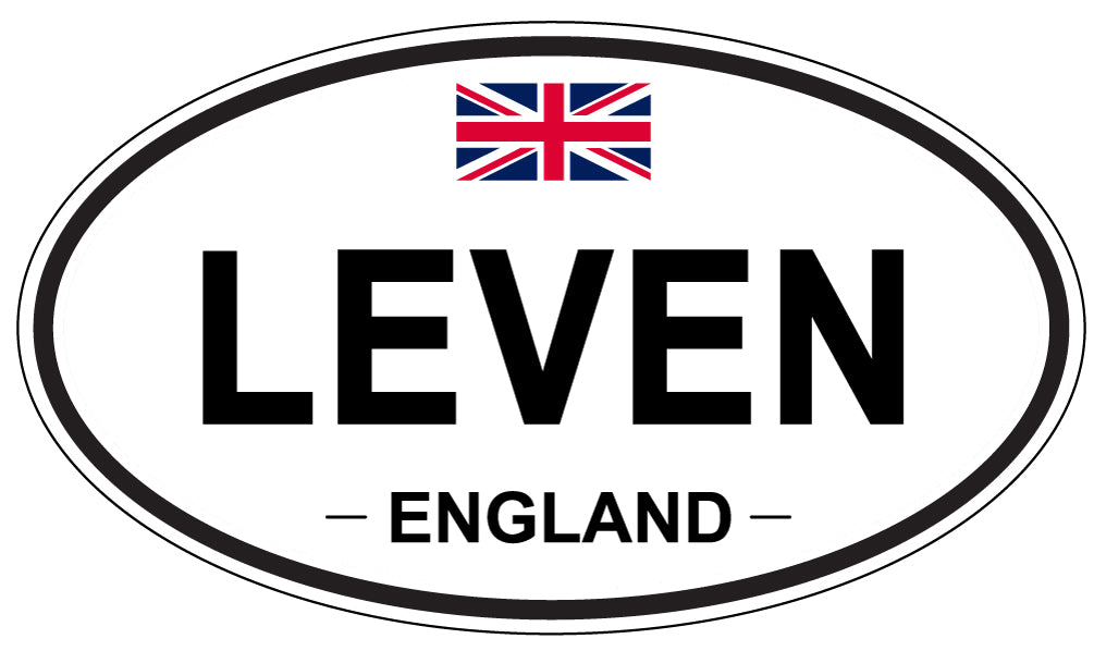 LEVEN, ENGLAND - Oval Sticker