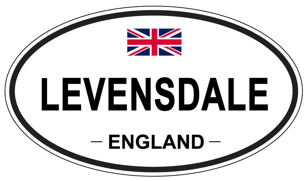 LEVENSDALE, ENGLAND - Oval Sticker