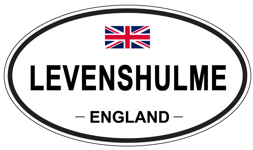 LEVENSHULME, ENGLAND - Oval Sticker