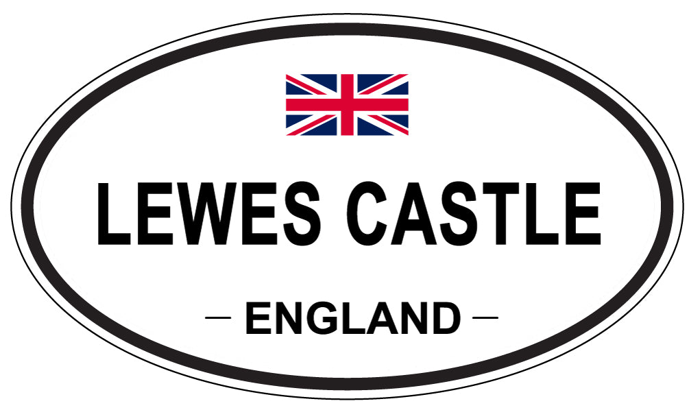 LEWES CASTLE, England - Oval Magnet