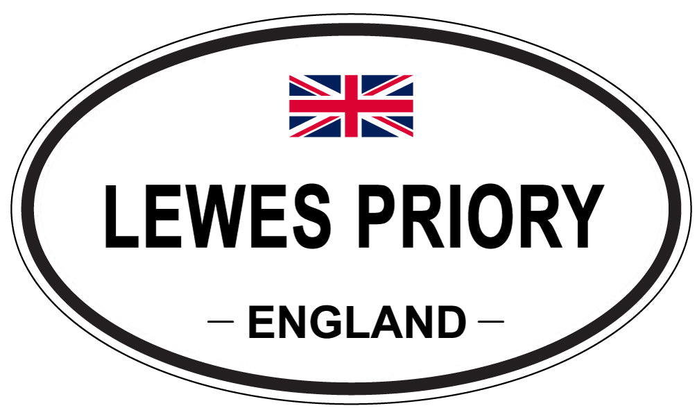 LEWES PRIORY, England - Oval Magnet