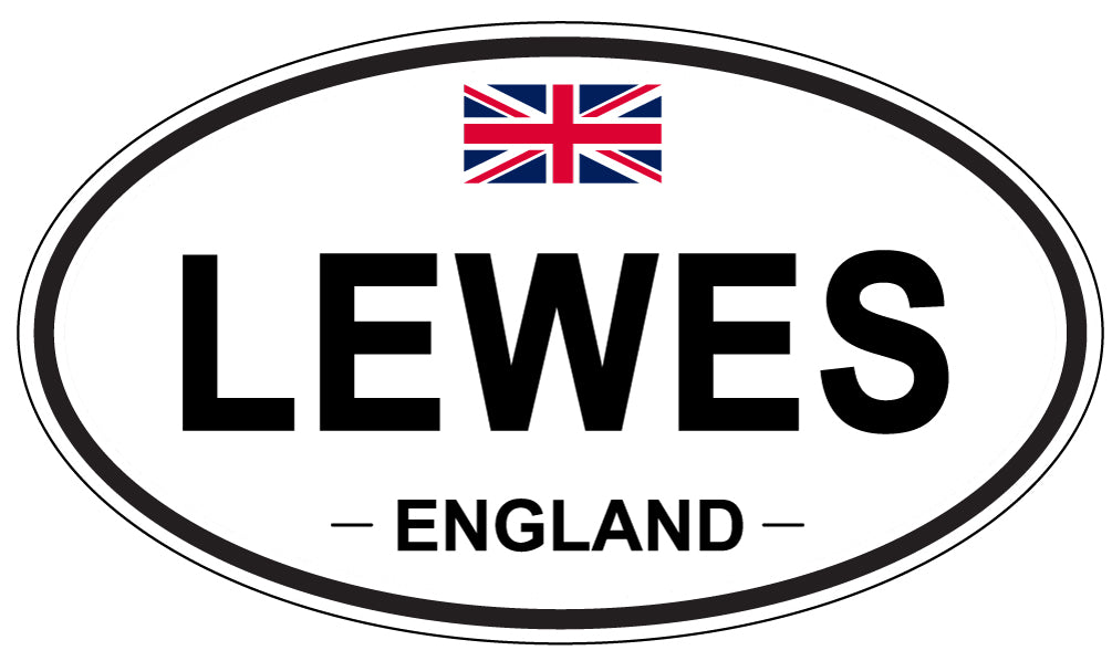 LEWES, ENGLAND - Oval Sticker
