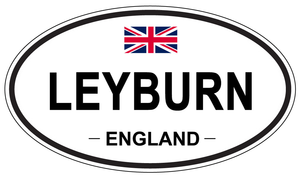 LEYBURN, ENGLAND - Oval Sticker