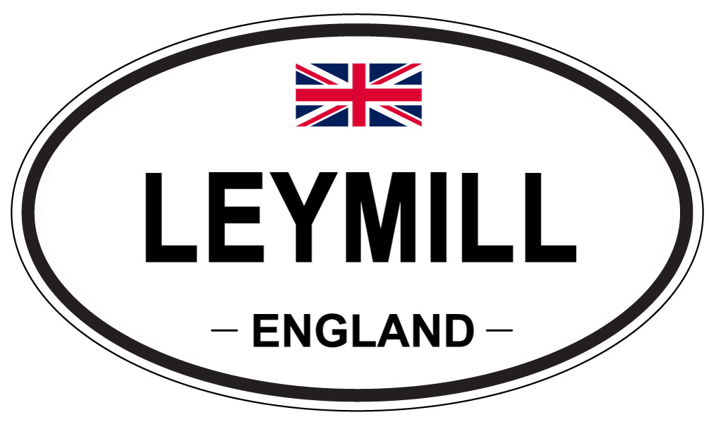 LEYMILL, ENGLAND - Oval Sticker