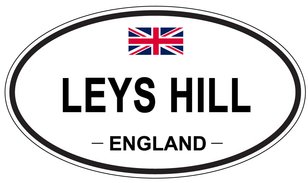 LEYS HILL, ENGLAND - Oval Sticker