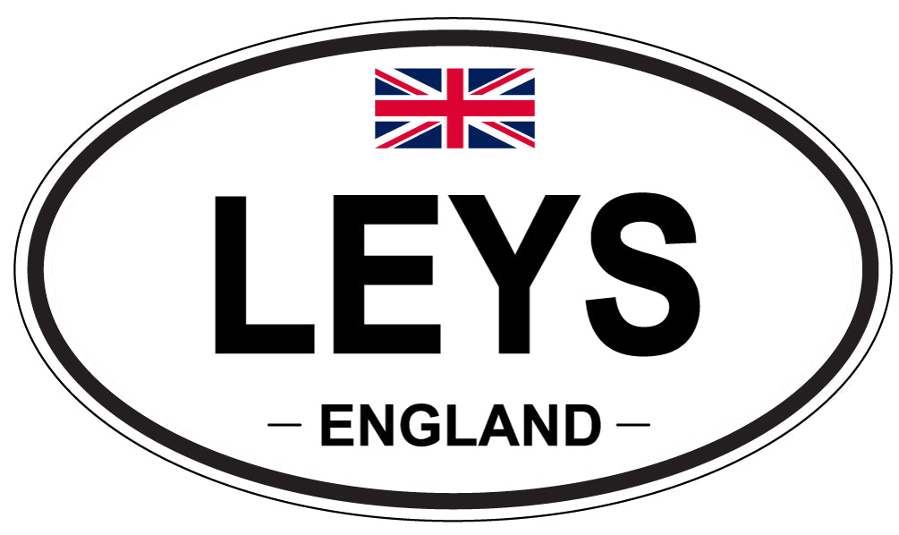 LEYS, ENGLAND - Oval Sticker