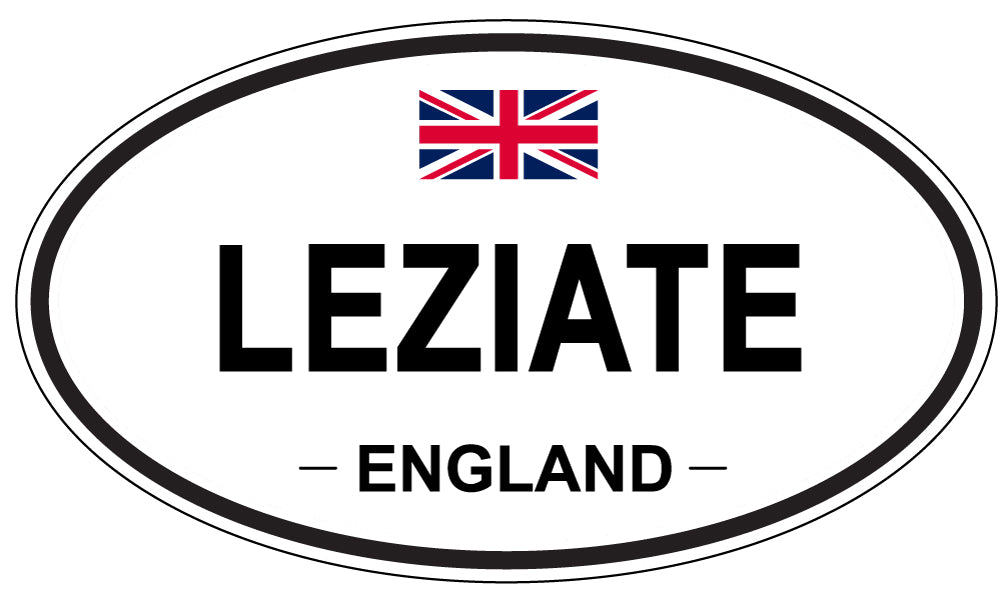 LEZIATE, ENGLAND - Oval Sticker