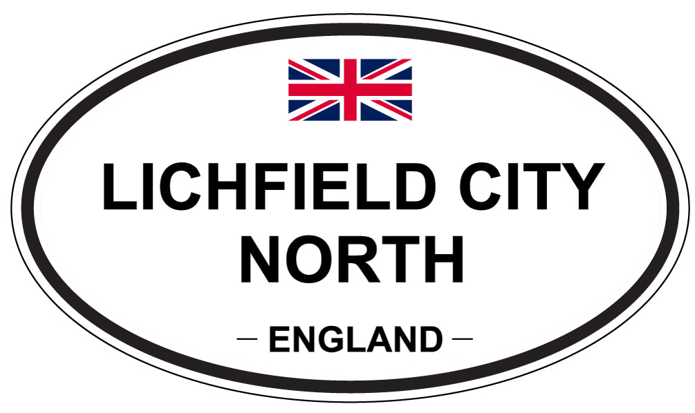 LICHFIELD CITY NORTH, ENGLAND - Oval Sticker