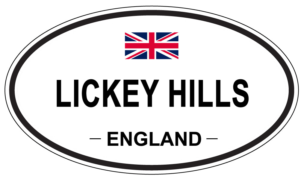 LICKEY HILLS, ENGLAND - Oval Sticker