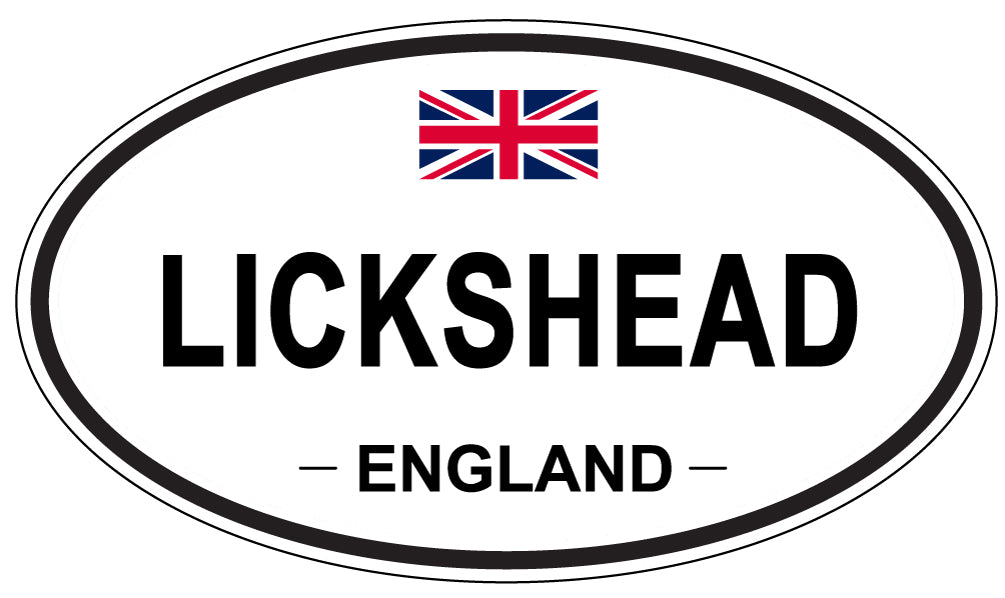 LICKSHEAD, ENGLAND - Oval Sticker