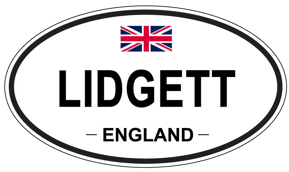 LIDGETT, England - Oval Magnet