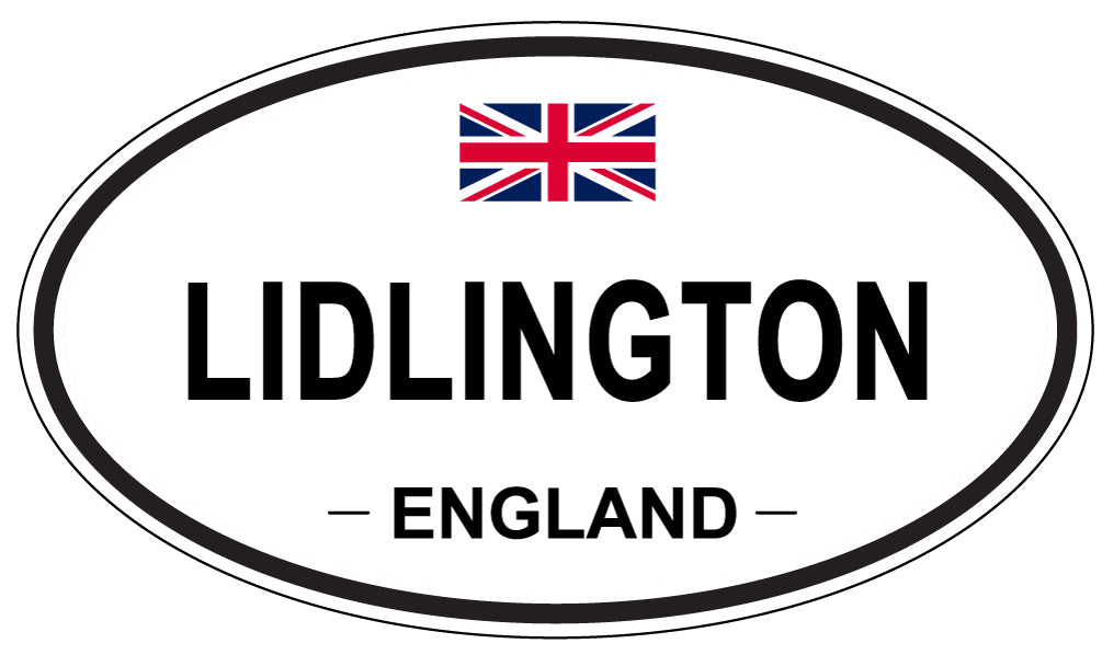 LIDLINGTON, ENGLAND - Oval Sticker