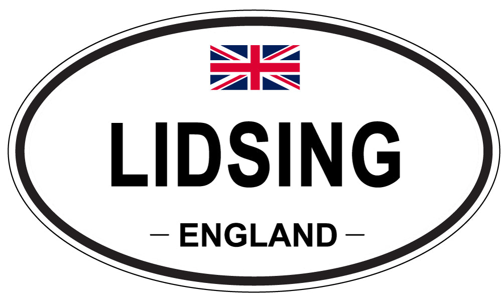 LIDSING, ENGLAND - Oval Sticker