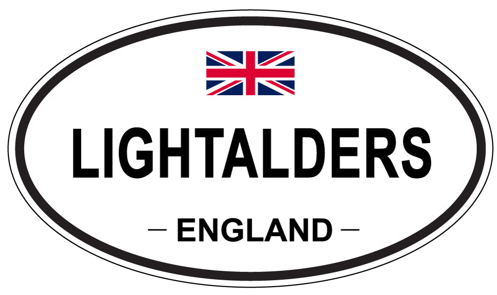 LIGHTALDERS, ENGLAND - Oval Sticker