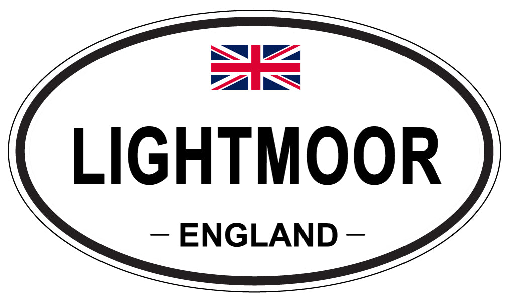 LIGHTMOOR, ENGLAND - Oval Sticker