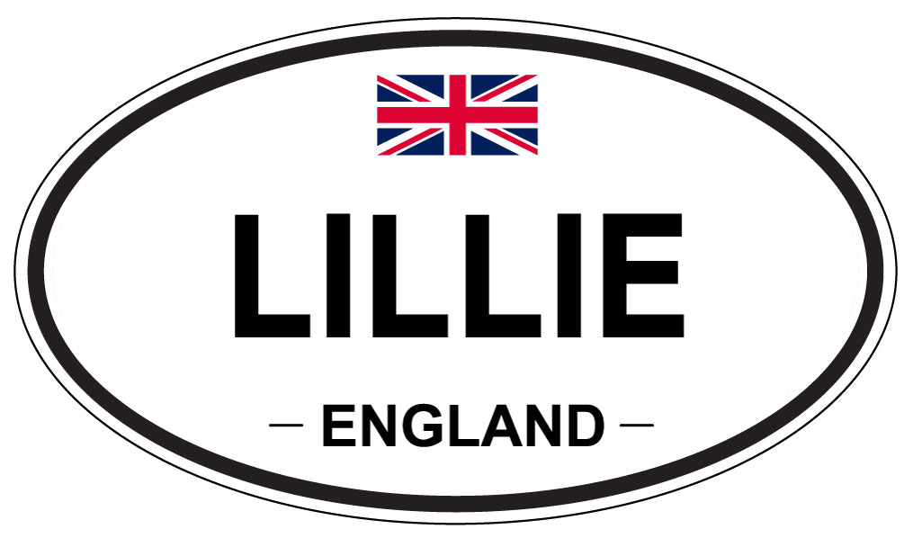 LILLIE, England - Oval Magnet