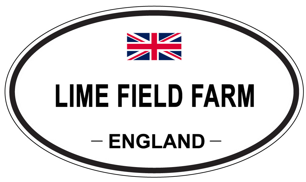 LIME FIELD FARM, ENGLAND - Oval Sticker
