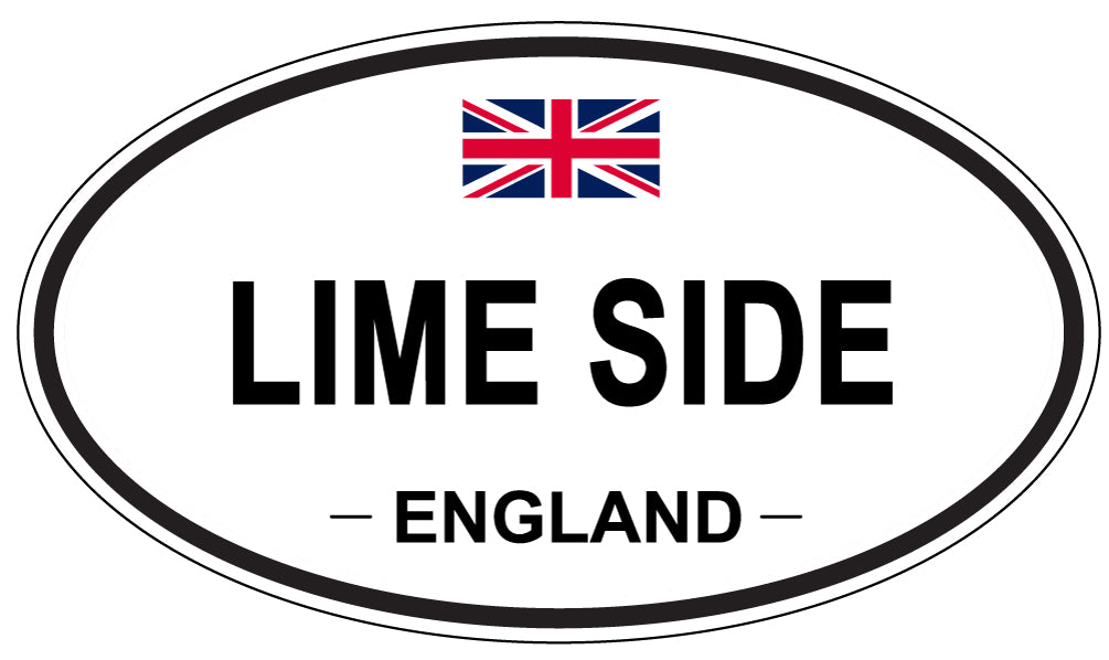 LIME SIDE, ENGLAND - Oval Sticker